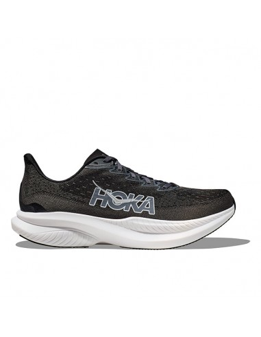 Mens Hoka Mach 6 in Black/White Fin de série