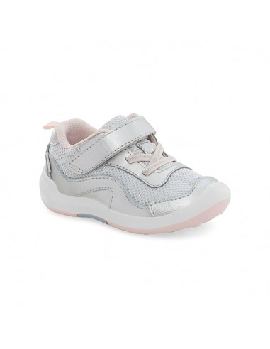 Infant Girl Stride Rite SRtech Winslow 2.0 in Silver brillant des détails fins