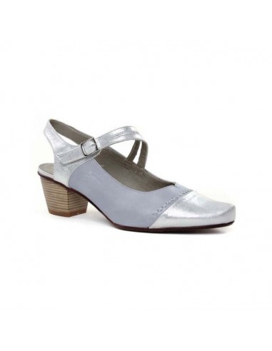 Womens Dorking Triana Slingback in Argento/Blanco chez Cornerstreet bien 