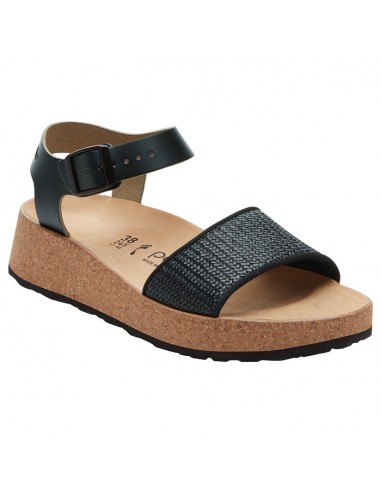 Womens Birkenstock Glenda Raffia Narrow in Black meilleur choix