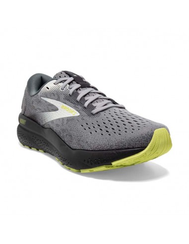 Mens Brooks Running Ghost 16 in Primer/Grey/Lime pas cheres