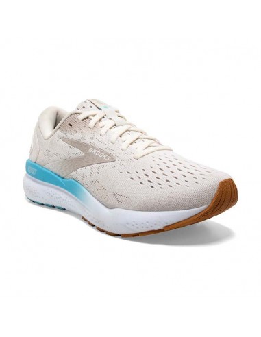 Womens Brooks Running Ghost 16 Blurred Materials in Coconut/Chateau Grey/Blue Pour