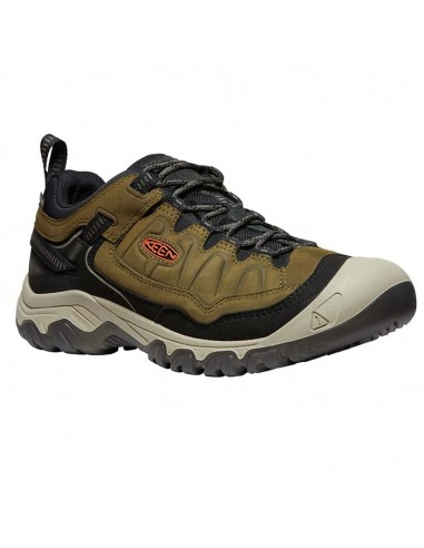 Mens Keen Targhee IV WP Wide in Dark Olive/Gold Flame pas cher chine