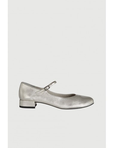 Emilia Mary Janes in Silver Leather plus qu'un jeu 