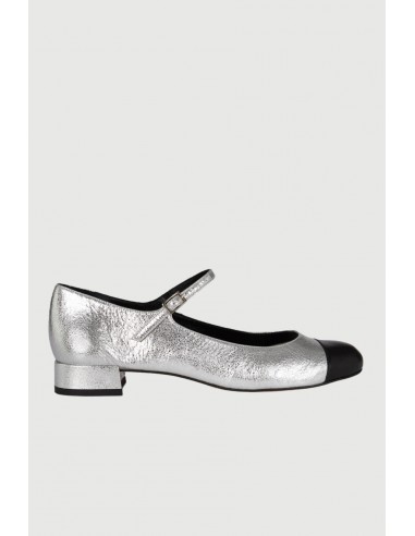 Lola Mary Janes in Silver Leather offre 