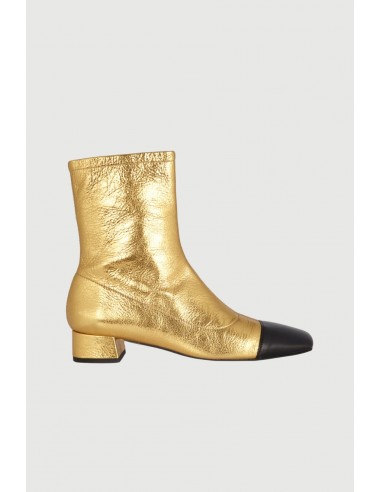 Laurie Ankle Boots in Gold Leather la colonne vertébrale